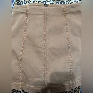Free People Tan Pencil Skirt